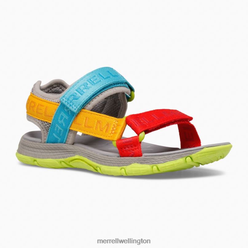 Kahuna Web Sandal (MK265674K) Merrell Kids 8VV6P1400 Shoes Grey Logo/Multi - Image 3
