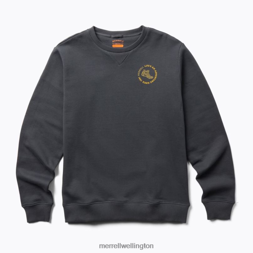 Life's An Adventure Crew Neck Fleece (JMF26623-425) Merrell Men 8VV6P697 Clothes India Ink - Image 1