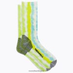 Moab 360 Print Painted Stripes Crew Sock (JSS27003-401) Merrell Unisex 8VV6P303 Accessories Blue Multi - Image 4