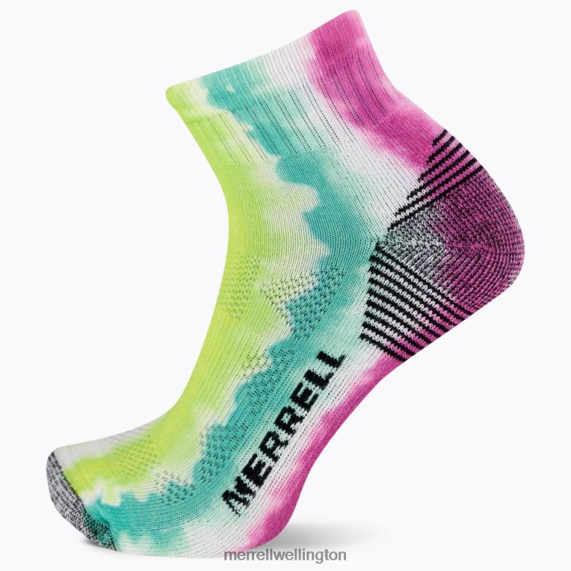 Moab 360 Print Painted Stripes Quarter Sock (JSS27004-652) Merrell Unisex 8VV6P276 Accessories Pink Multi - Image 2