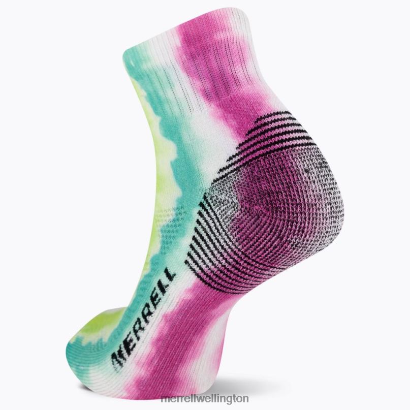 Moab 360 Print Painted Stripes Quarter Sock (JSS27004-652) Merrell Unisex 8VV6P276 Accessories Pink Multi - Image 3