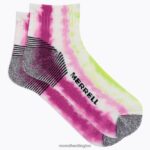 Moab 360 Print Painted Stripes Quarter Sock (JSS27004-652) Merrell Unisex 8VV6P276 Accessories Pink Multi - Image 4