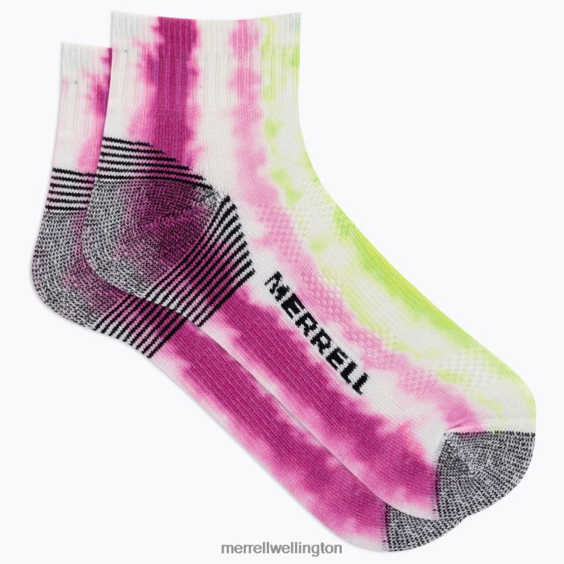 Moab 360 Print Painted Stripes Quarter Sock (JSS27004-652) Merrell Unisex 8VV6P276 Accessories Pink Multi - Image 4