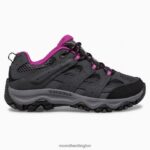 Moab 3 Low Lace Shoe (MK165708) Merrell Kids 8VV6P1429 Shoes Granite/Berry