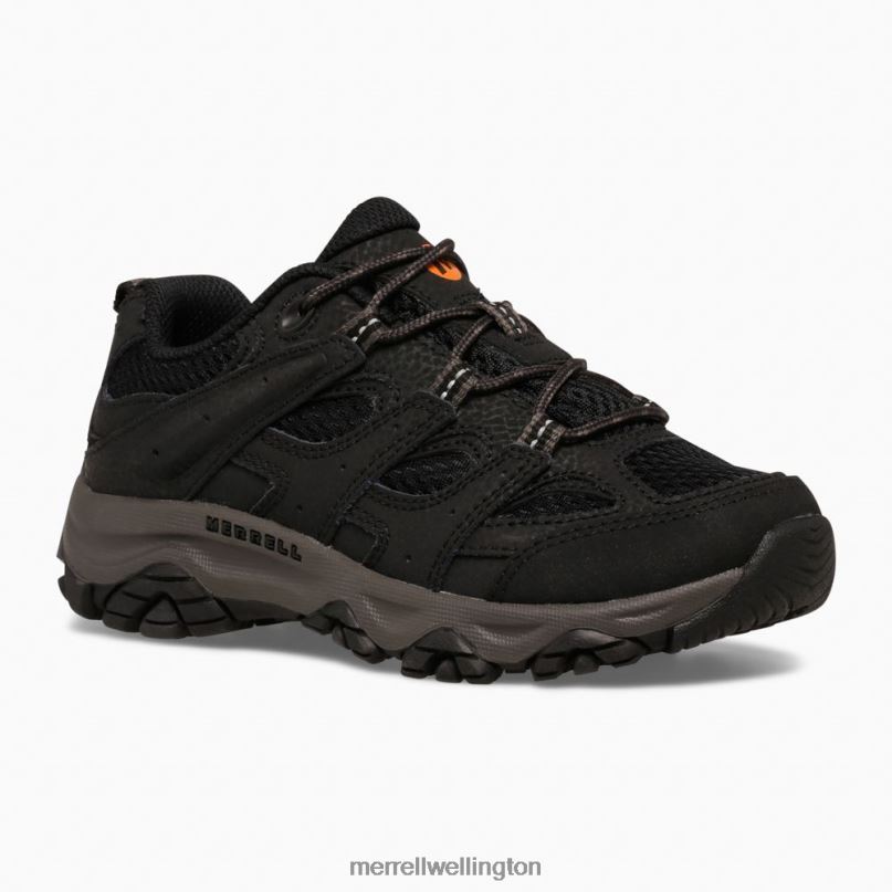 Moab 3 Low Lace Shoe (MK265707) Merrell Kids 8VV6P1428 Shoes Black - Image 3