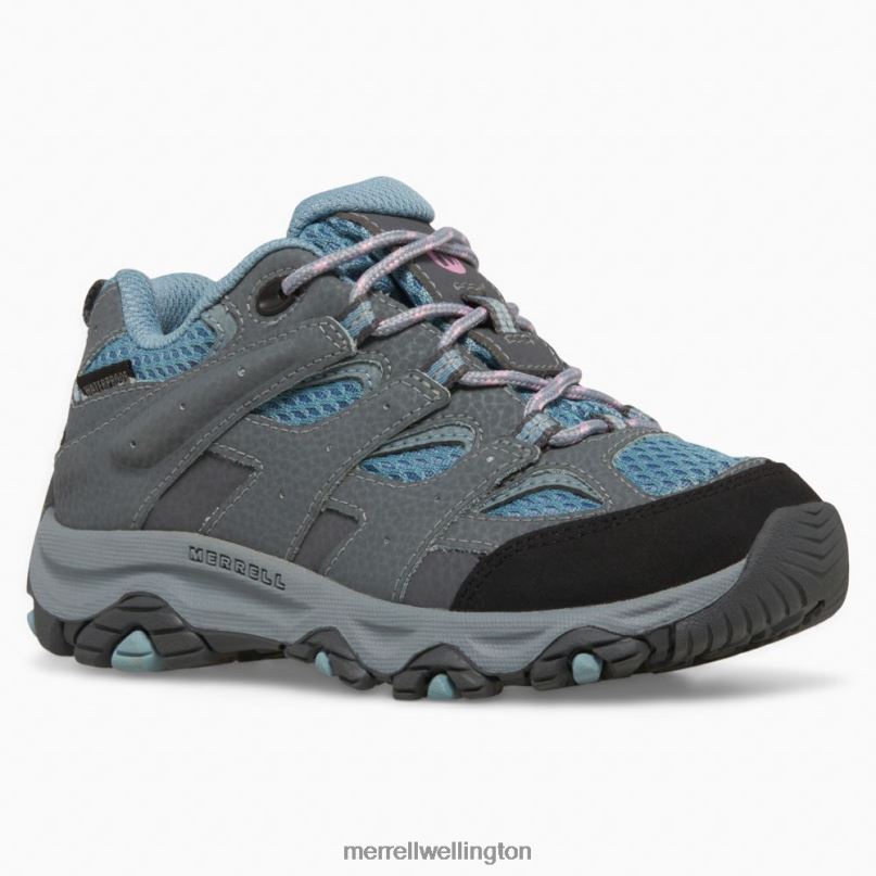 Moab 3 Low Lace Waterproof Sneaker (MK165706) Merrell Kids 8VV6P1477 Shoes Altitude - Image 3