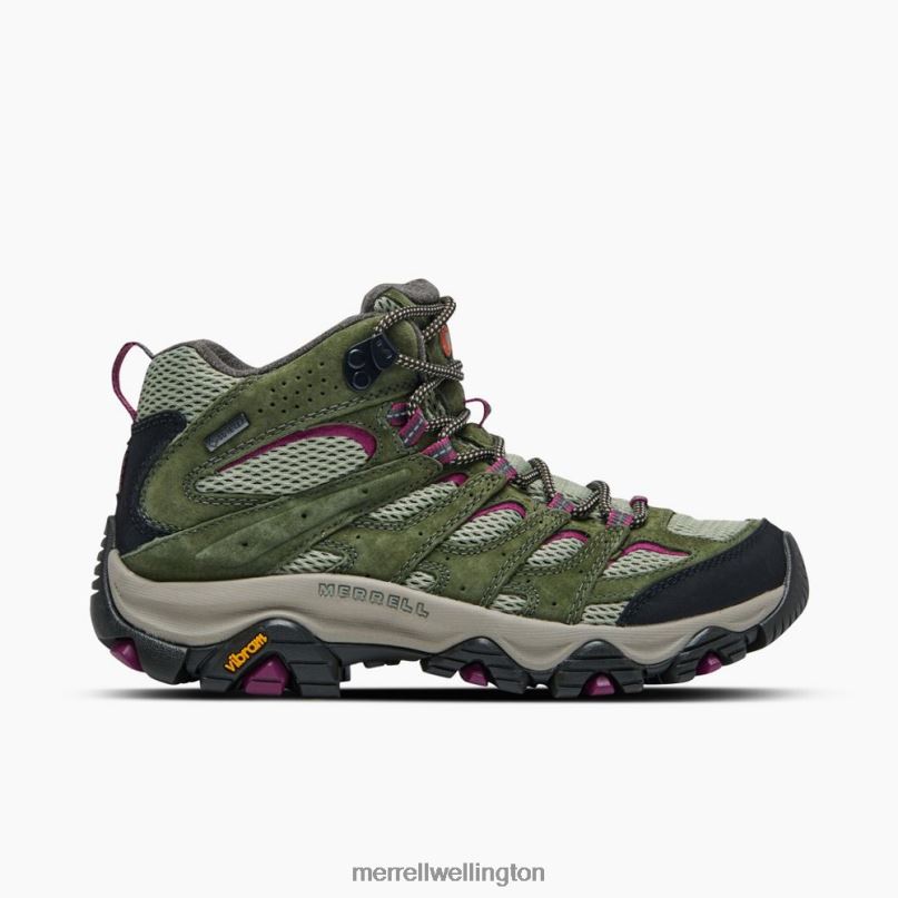 Moab 3 Mid GORE-TEX (J035818) Merrell Women 8VV6P899 Shoes Lichen/Mulberry - Image 2