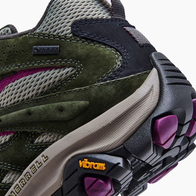 Moab 3 Mid GORE-TEX (J035818) Merrell Women 8VV6P899 Shoes Lichen/Mulberry - Image 7