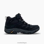 Moab 3 Mid Waterproof (J035835) Merrell Men 8VV6P129 Shoes Black - Image 2
