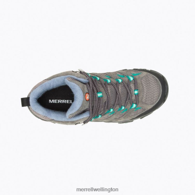Moab 3 Mid Waterproof (J035850) Merrell Women 8VV6P1035 Shoes Granite/Marine - Image 4