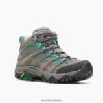 Moab 3 Mid Waterproof (J035850) Merrell Women 8VV6P1035 Shoes Granite/Marine - Image 5