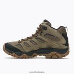 Moab 3 Mid Waterproof (J036549) Merrell Men 8VV6P128 Shoes Olive/Gum - Image 6