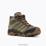 Moab 3 Mid Waterproof Wide Width (J036549W) Merrell Men 8VV6P218 Shoes Olive/Gum - Image 5
