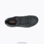 Moab Adventure Lace Waterproof Wide Width (J91821W) Merrell Men 8VV6P366 Shoes Black - Image 4
