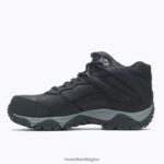 Moab Adventure Mid Waterproof Carbon Fiber Wide Width (J004631W) Merrell Men 8VV6P495 Shoes Black - Image 6