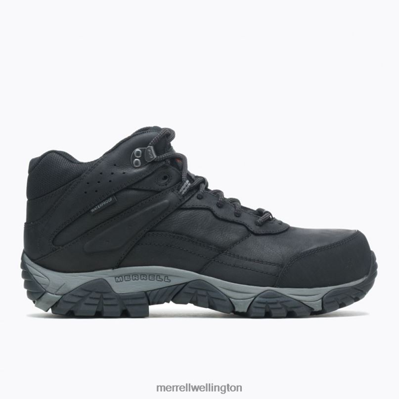 Moab Adventure Mid Waterproof Carbon Fiber Wide Width (J004631W) Merrell Men 8VV6P495 Shoes Black - Image 1
