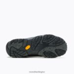 Moab Adventure Mid Waterproof Wide Width (J91815W) Merrell Men 8VV6P327 Shoes Black - Image 3