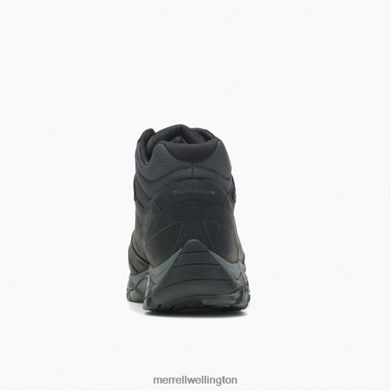 Moab Adventure Mid Waterproof Wide Width (J91815W) Merrell Men 8VV6P327 Shoes Black - Image 7