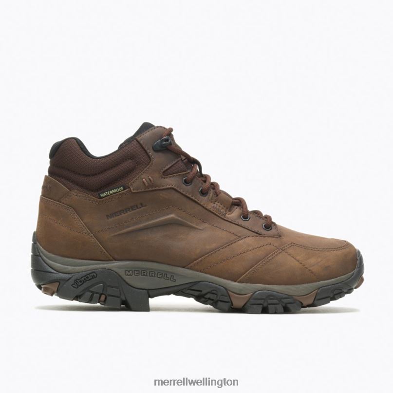 Moab Adventure Mid Waterproof Wide Width (J91819W) Merrell Men 8VV6P326 Shoes Dark Earth - Image 1