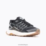 Moab Flight Eco Dye Wide Width (J067092W) Merrell Women 8VV6P674 Shoes Black/White - Image 5