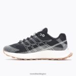 Moab Flight Eco Dye Wide Width (J067092W) Merrell Women 8VV6P674 Shoes Black/White - Image 6