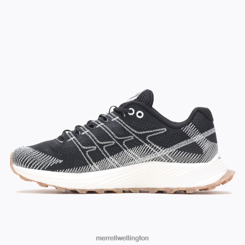 Moab Flight Eco Dye Wide Width (J067092W) Merrell Women 8VV6P674 Shoes Black/White - Image 6