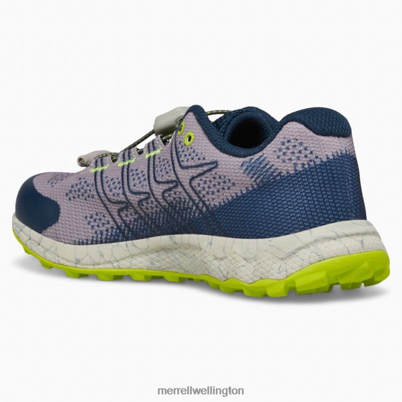 Moab Flight Low A/C (MK266772) Merrell Kids 8VV6P1388 Shoes Grey/Navy/Citron - Image 4