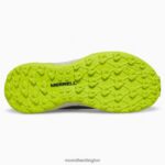 Moab Flight Low A/C (MK266772) Merrell Kids 8VV6P1388 Shoes Grey/Navy/Citron - Image 5
