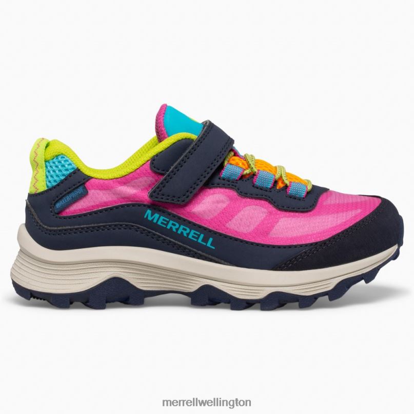 Moab Speed Low A/C Waterproof (MK166216) Merrell Kids 8VV6P1367 Shoes Navy/Multi - Image 2