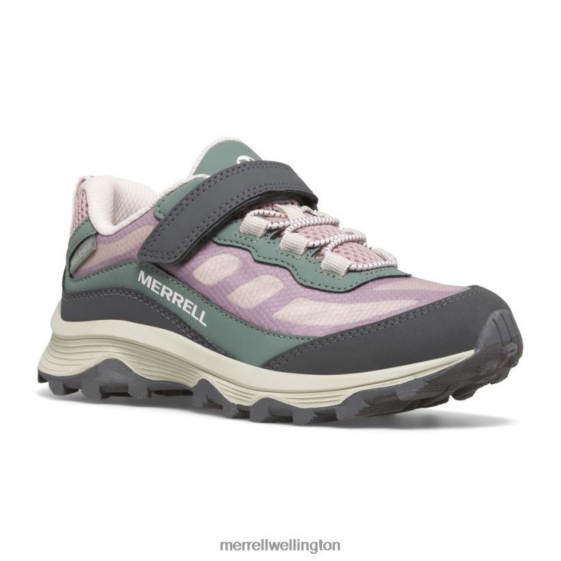 Moab Speed Low A/C Waterproof (MK167235) Merrell Kids 8VV6P1361 Shoes Dusty Pink/Olive - Image 3