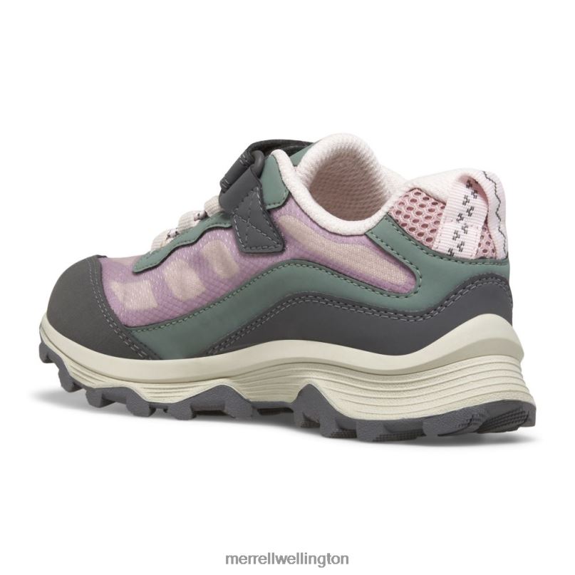 Moab Speed Low A/C Waterproof (MK167235) Merrell Kids 8VV6P1361 Shoes Dusty Pink/Olive - Image 4