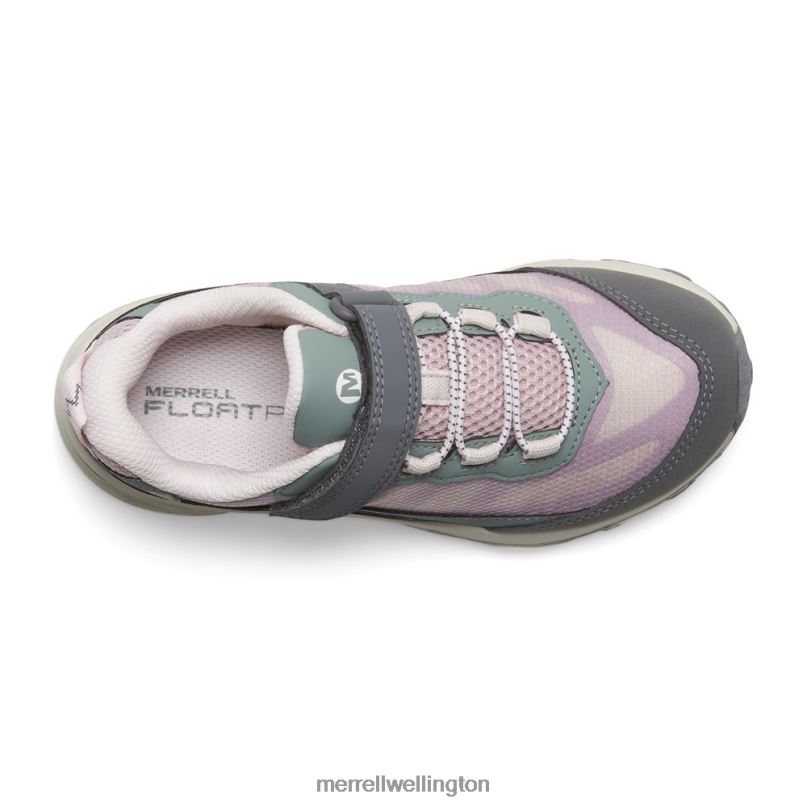 Moab Speed Low A/C Waterproof (MK167235) Merrell Kids 8VV6P1361 Shoes Dusty Pink/Olive - Image 6
