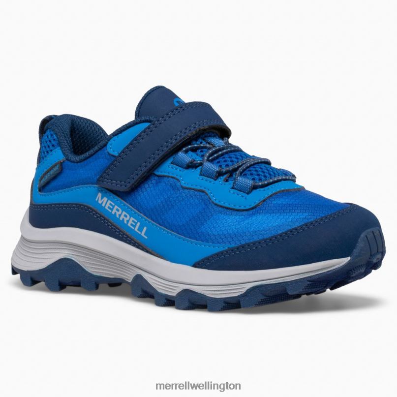 Moab Speed Low A/C Waterproof (MK265979) Merrell Kids 8VV6P1363 Shoes Blue - Image 3