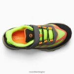 Moab Speed Low A/C Waterproof (MK266774) Merrell Kids 8VV6P1366 Shoes Grey/Hi Viz/Orange - Image 6