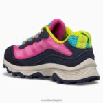 Moab Speed Low Waterproof (MK166215) Merrell Kids 8VV6P1371 Shoes Navy/Multi - Image 4