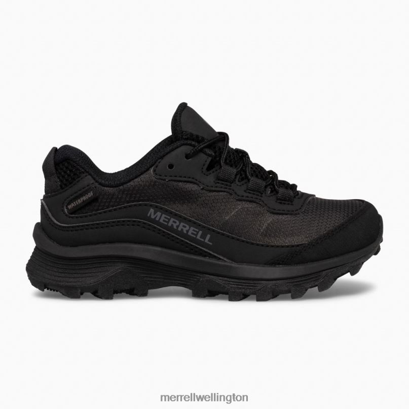 Moab Speed Low Waterproof (MK265866) Merrell Kids 8VV6P1377 Shoes Triple Black - Image 2