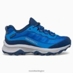 Moab Speed Low Waterproof (MK265940) Merrell Kids 8VV6P1374 Shoes Blue