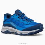 Moab Speed Low Waterproof (MK265940) Merrell Kids 8VV6P1374 Shoes Blue - Image 3