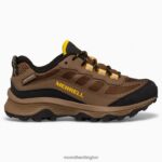 Moab Speed Low Waterproof (MK265941) Merrell Kids 8VV6P1372 Shoes Walnut