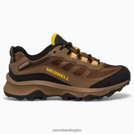 Moab Speed Low Waterproof (MK265941) Merrell Kids 8VV6P1372 Shoes Walnut