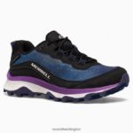 Moab Speed Low Waterproof (MK266283) Merrell Kids 8VV6P1375 Shoes Galactic - Image 3