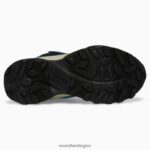 Moab Speed Mid A/C Waterproof (MK267121) Merrell Kids 8VV6P1384 Shoes Navy/Hi Viz - Image 5