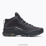 Moab Speed Mid GORE-TEX (J067174) Merrell Women 8VV6P877 Shoes Black/Asphalt - Image 2
