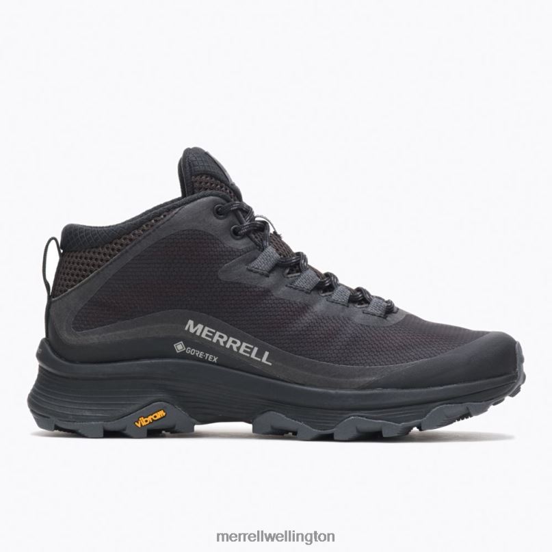 Moab Speed Mid GORE-TEX (J067174) Merrell Women 8VV6P877 Shoes Black/Asphalt - Image 2