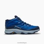 Moab Speed Mid GORE-TEX (J135413) Merrell Men 8VV6P193 Shoes Navy - Image 2
