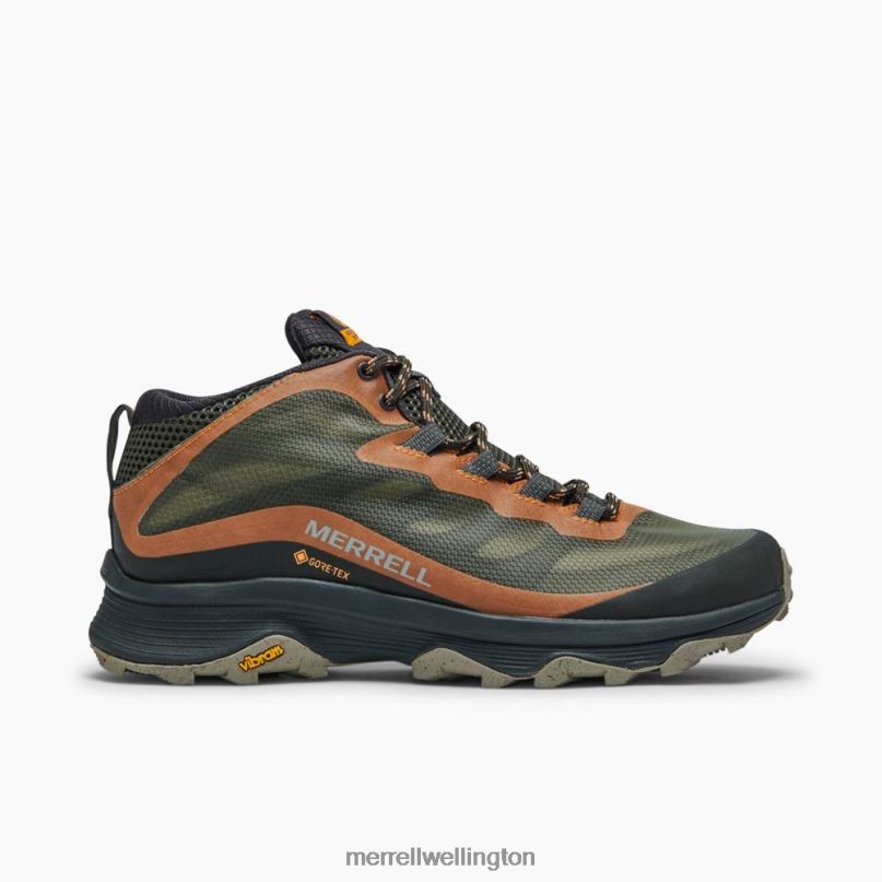 Moab Speed Mid GORE-TEX Wide Width (J135411W) Merrell Men 8VV6P354 Shoes Lichen - Image 2