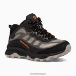 Moab Speed Mid Waterproof (MK265424) Merrell Kids 8VV6P1378 Shoes Black - Image 3