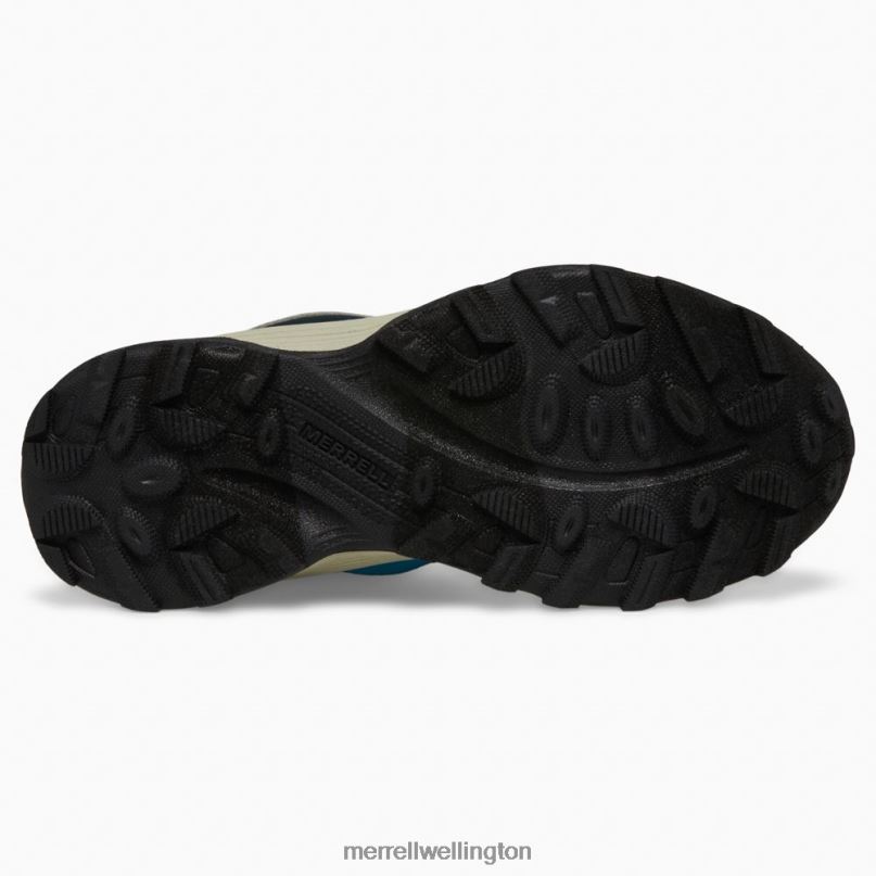Moab Speed Mid Waterproof (MK266776) Merrell Kids 8VV6P1380 Shoes Navy/Hi Viz - Image 5