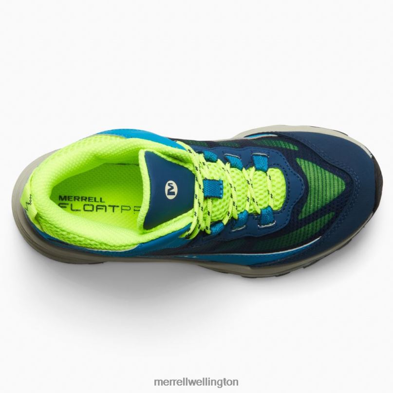 Moab Speed Mid Waterproof (MK266776) Merrell Kids 8VV6P1380 Shoes Navy/Hi Viz - Image 6