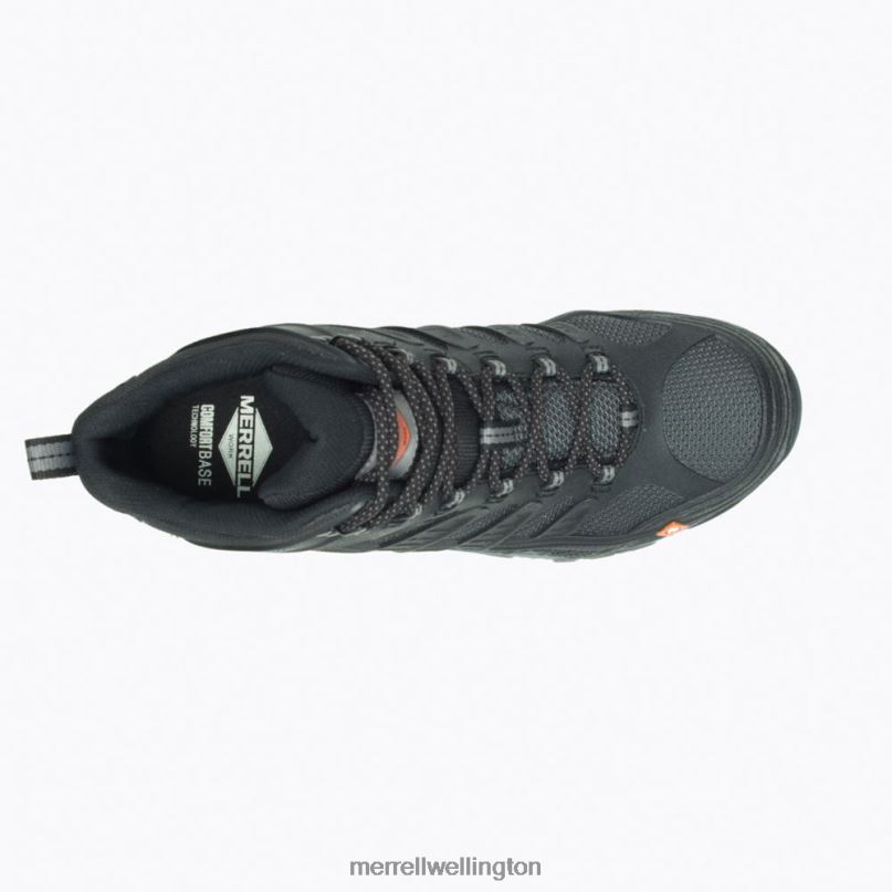 Moab Velocity Mid Waterproof Carbon Fiber Wide Width (J099429W) Merrell Men 8VV6P342 Shoes Black - Image 4